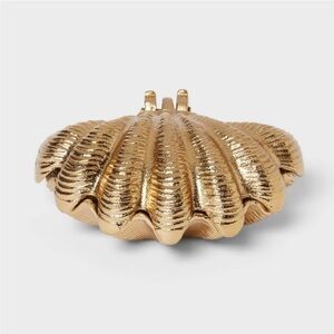 Threshold Brass Shell Hand Towel Holder with Hinge